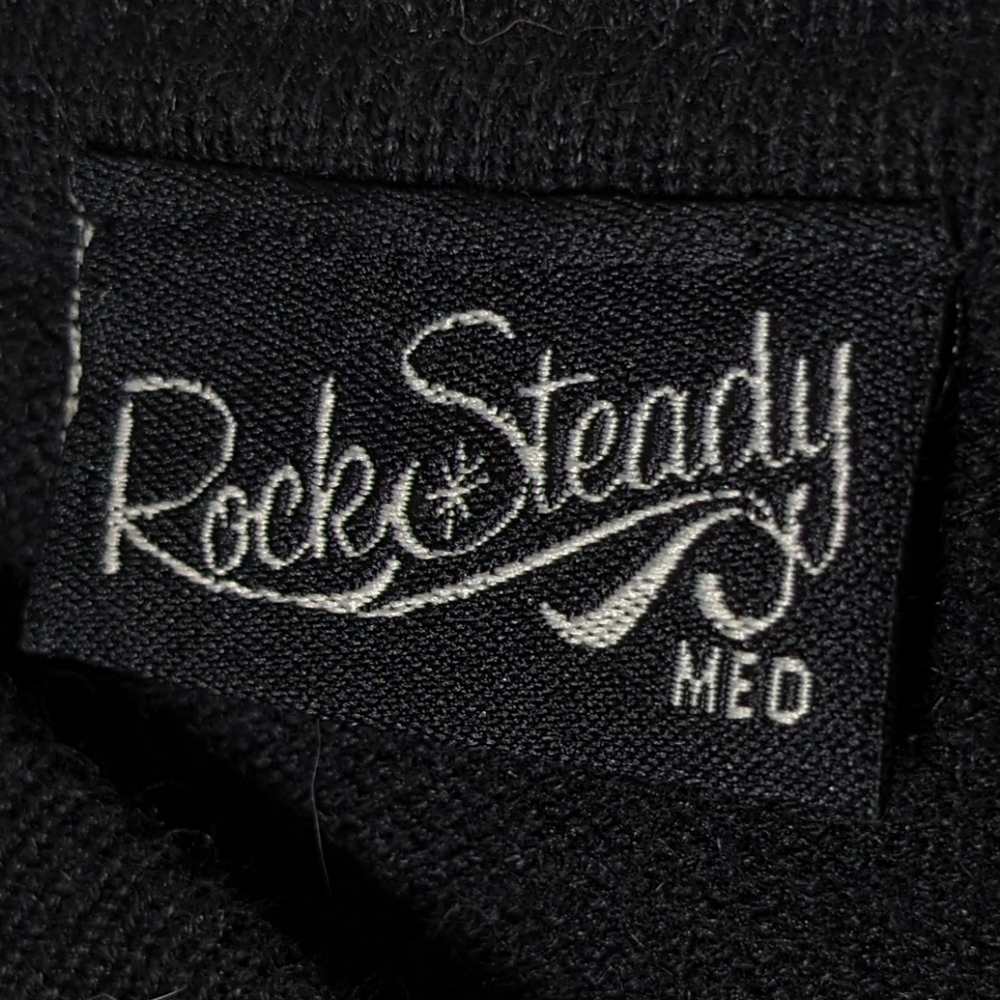 Rock Steady Cropped Crew Sweater with Cream Swallow Tail Motifs - Picture 6 of 8
